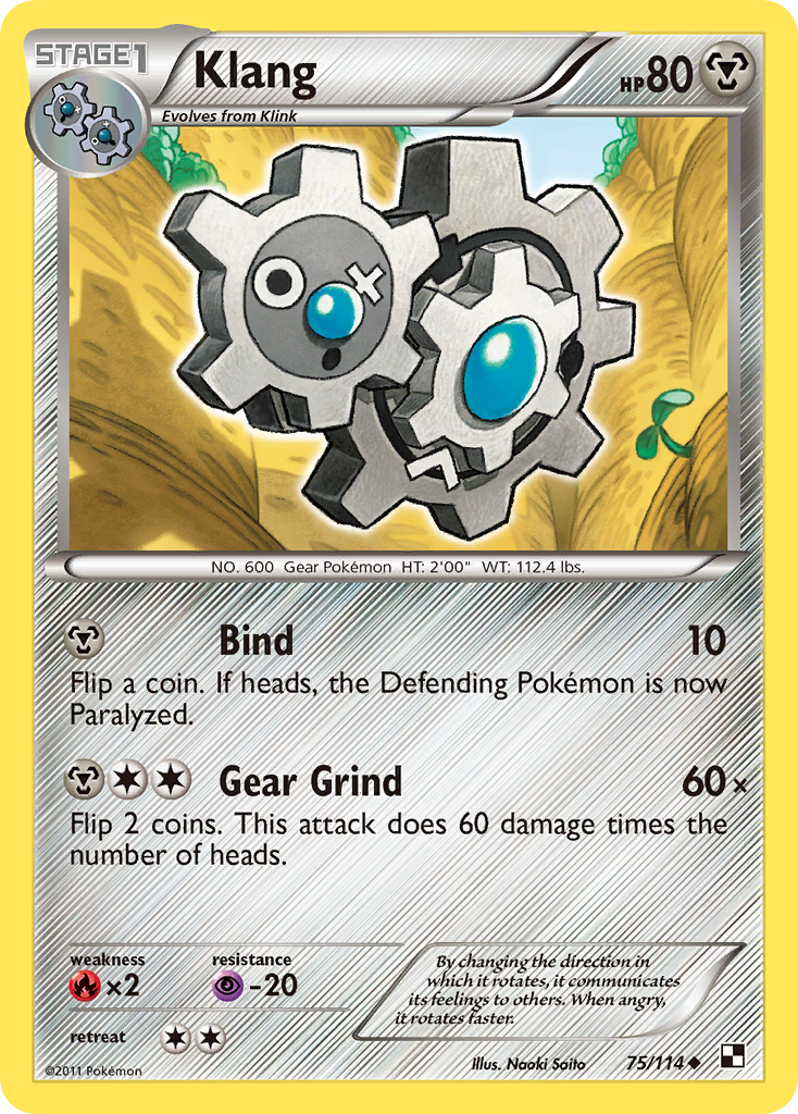 Klang (75/114) [Black & White: Base Set] Reverse Holofoil