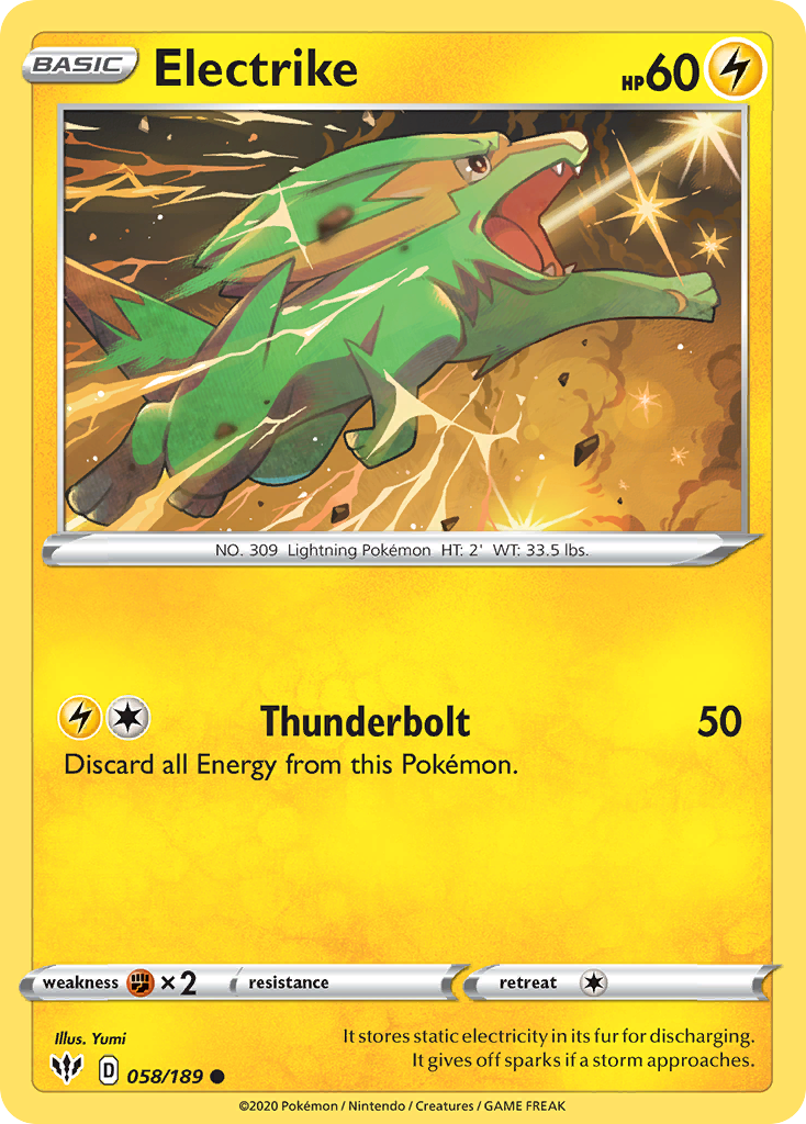 Electrike (058/189) [Sword & Shield: Darkness Ablaze] Reverse Holofoil