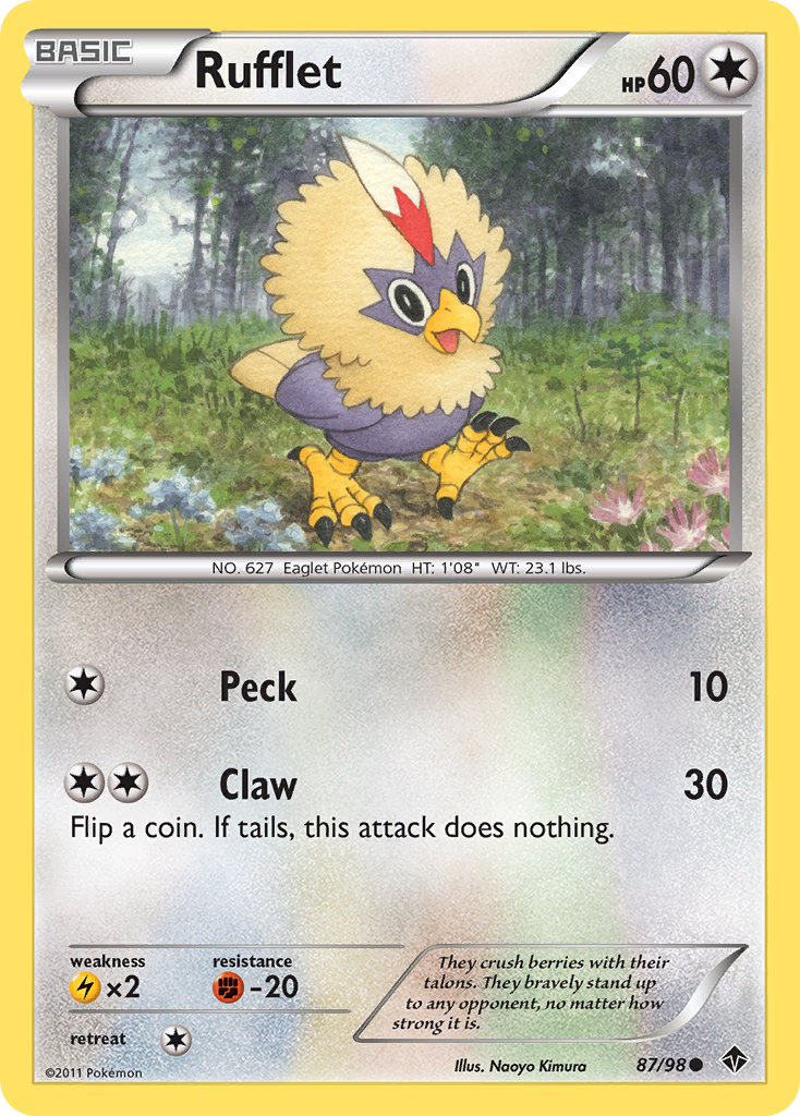 Rufflet (87/98) [Black & White: Emerging Powers] Reverse Holofoil