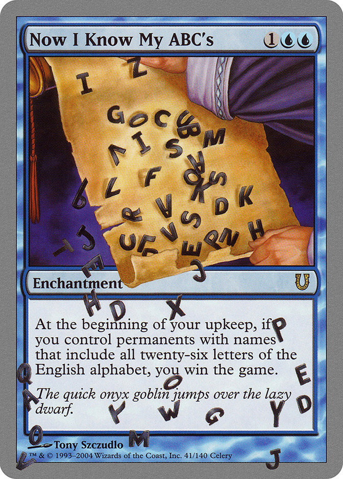 Now I Know My ABC's [Unhinged] Foil