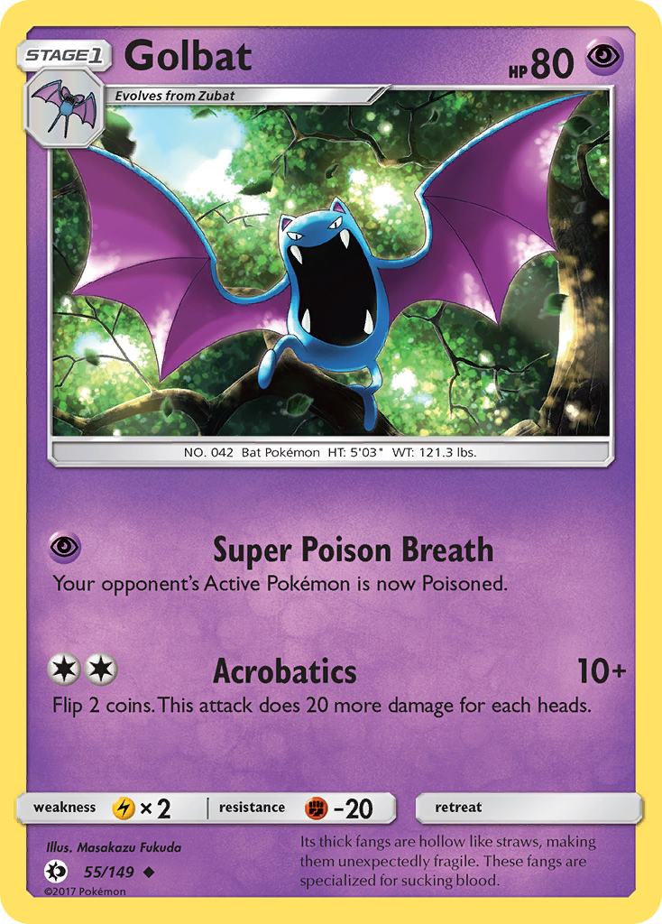 Golbat (55/149) [Sun & Moon: Base Set] Reverse Holofoil
