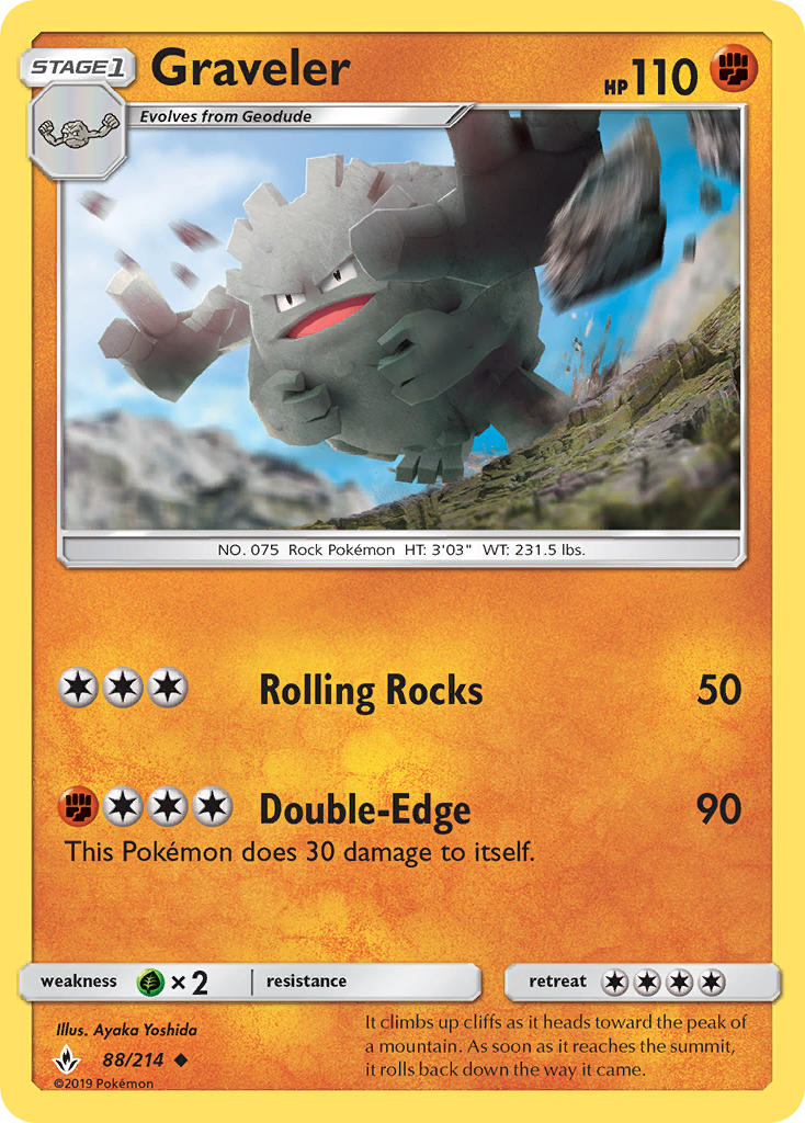 Graveler (88/214) [Sun & Moon: Unbroken Bonds] Reverse Holofoil