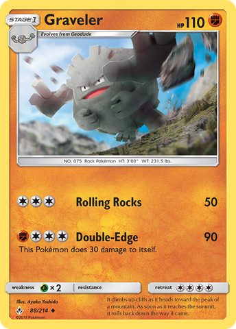 Graveler (88/214) [Sun & Moon: Unbroken Bonds] Reverse Holofoil