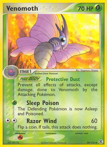 Venomoth (49/112) [EX: FireRed & LeafGreen] Reverse Holofoil