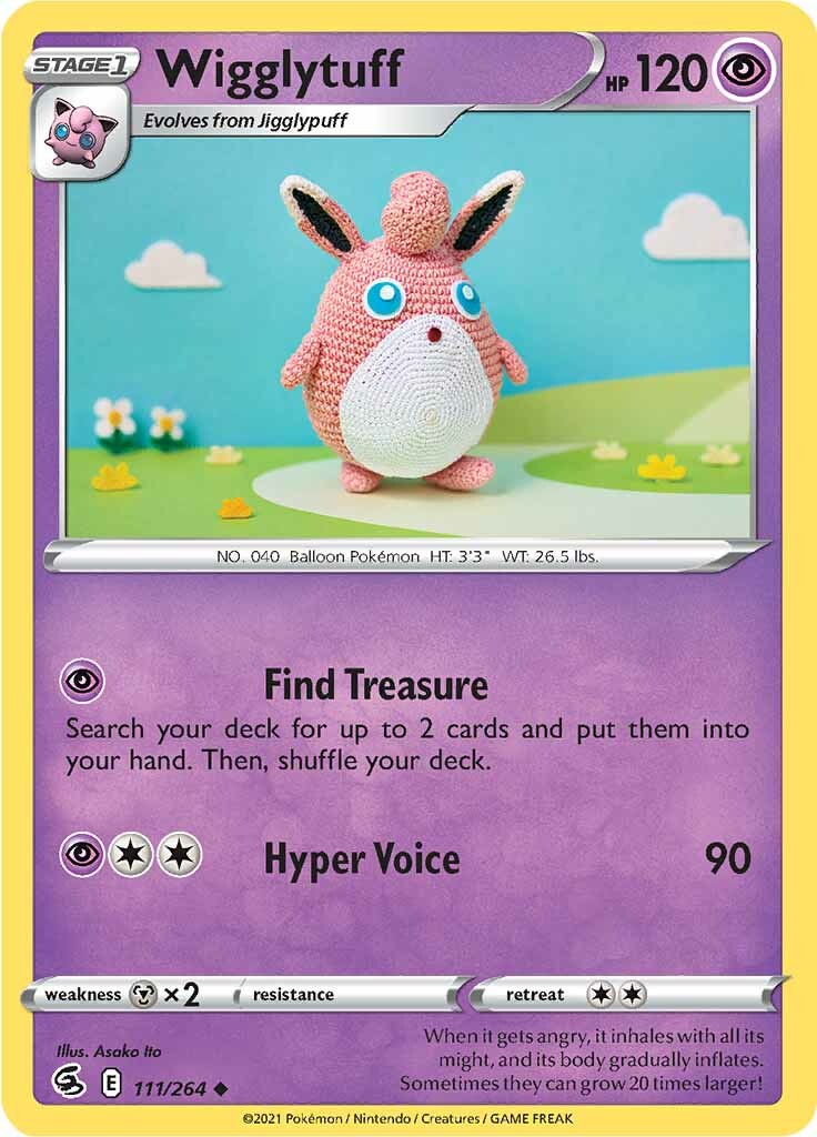 Wigglytuff (111/264) [Sword & Shield: Fusion Strike] Reverse Holofoil