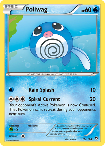Poliwag (15/111) [XY: Furious Fists] Reverse Holofoil