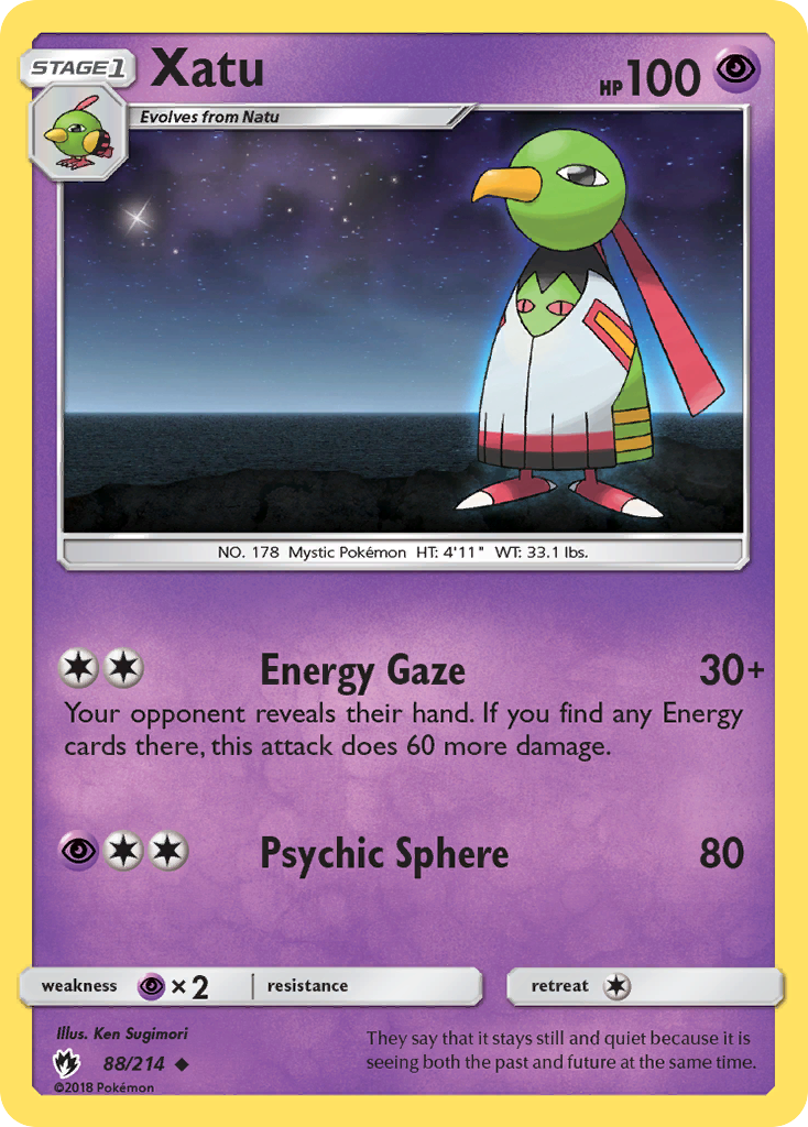 Xatu (88/214) [Sun & Moon: Lost Thunder] Reverse Holofoil
