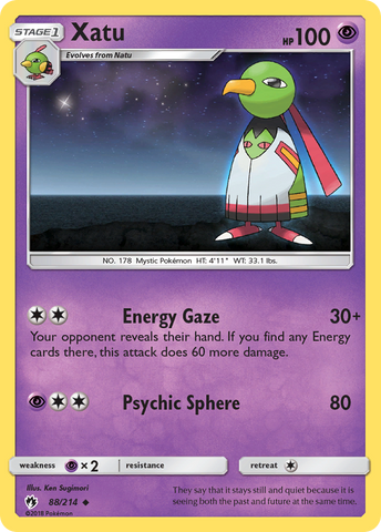 Xatu (88/214) [Sun & Moon: Lost Thunder] Reverse Holofoil
