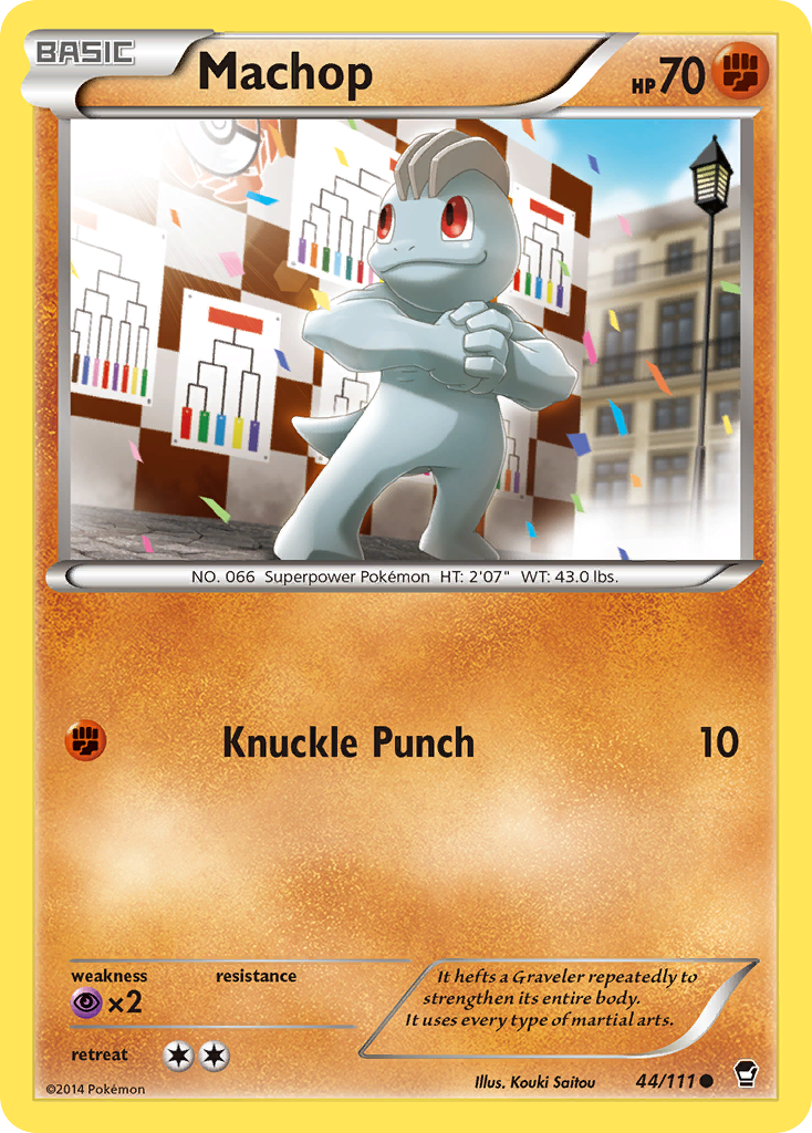 Machop (44/111) [XY: Furious Fists] Reverse Holofoil