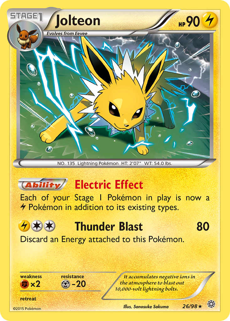 Jolteon (26/98) [XY: Ancient Origins] Reverse Holofoil