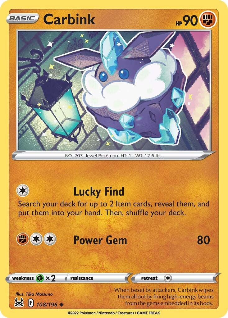 Carbink (108/196) [Sword & Shield: Lost Origin] Reverse Holofoil