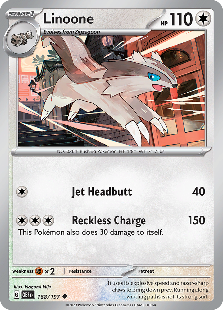 Linoone (168/197) [Scarlet & Violet: Obsidian Flames] Reverse Holofoil