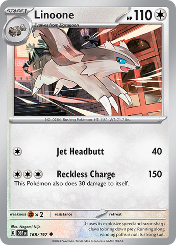 Linoone (168/197) [Scarlet & Violet: Obsidian Flames] Reverse Holofoil