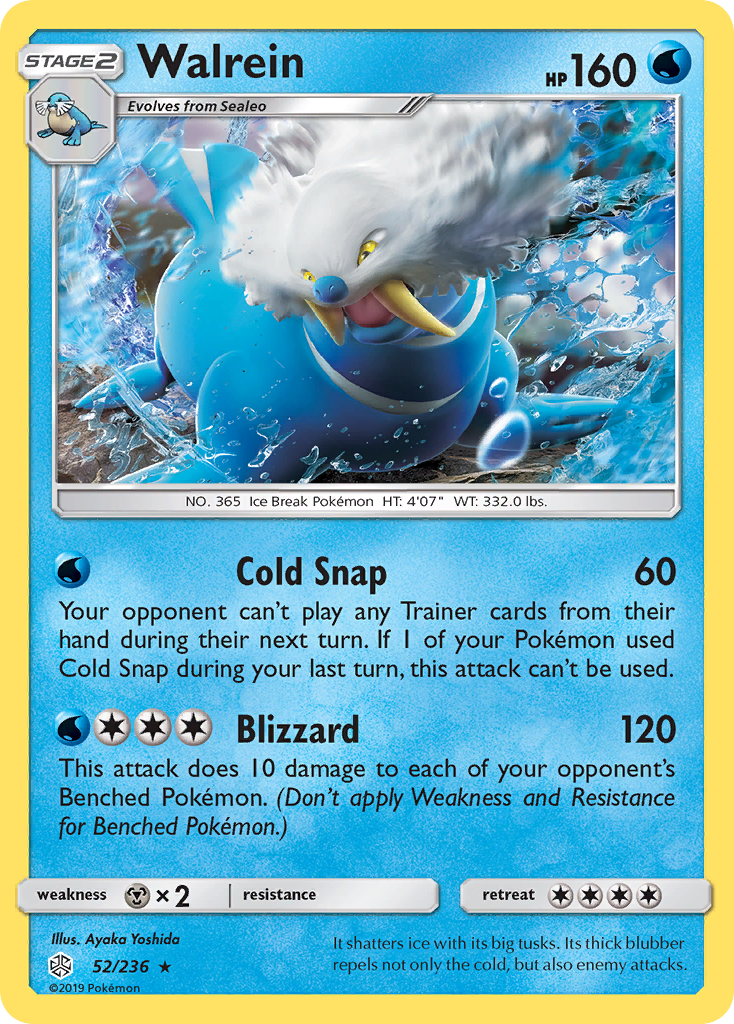 Walrein (52/236) [Sun & Moon: Cosmic Eclipse] Reverse Holofoil