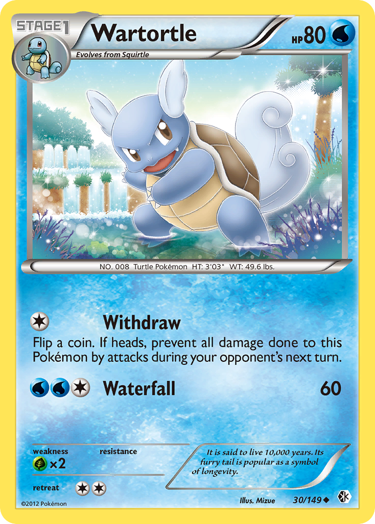 Wartortle (30/149) [Black & White: Boundaries Crossed] Reverse Holofoil