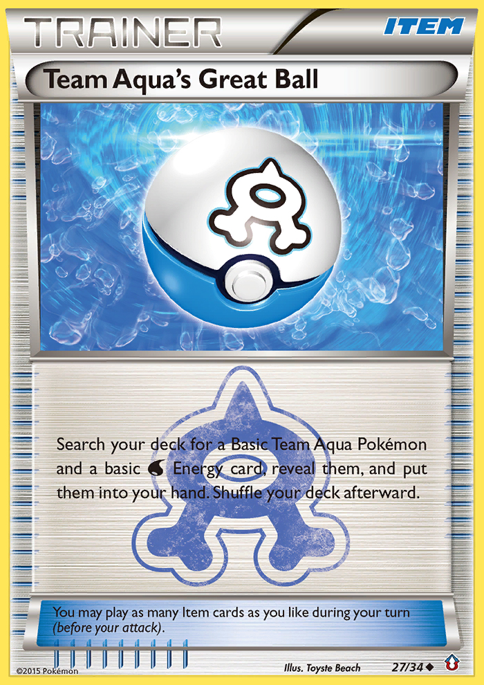 Team Aqua's Great Ball (27/34) [XY: Double Crisis] Reverse Holofoil