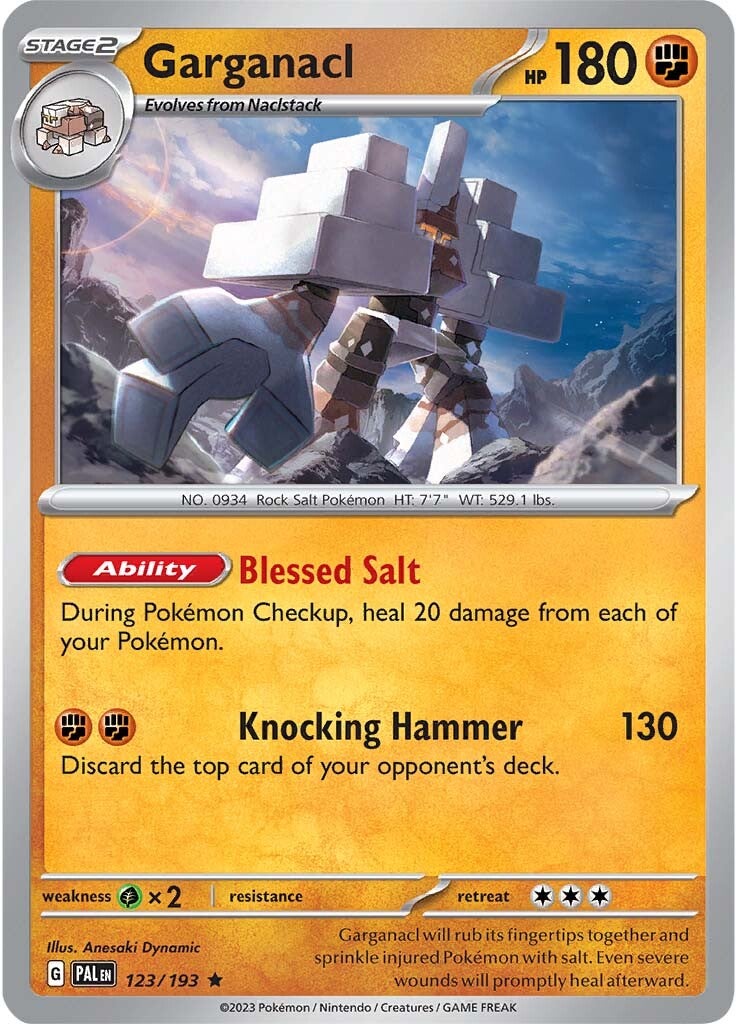 Garganacl (123/193) [Scarlet & Violet: Paldea Evolved] Reverse Holofoil