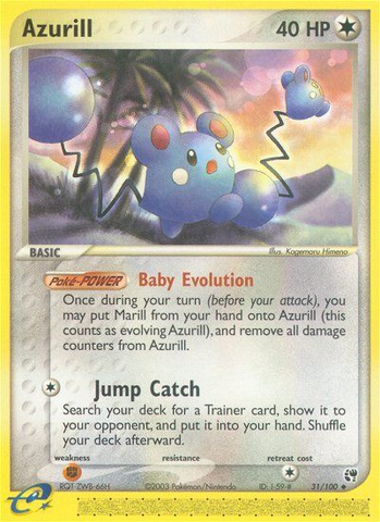 Azurill (31/100) [EX: Sandstorm] Reverse Holofoil