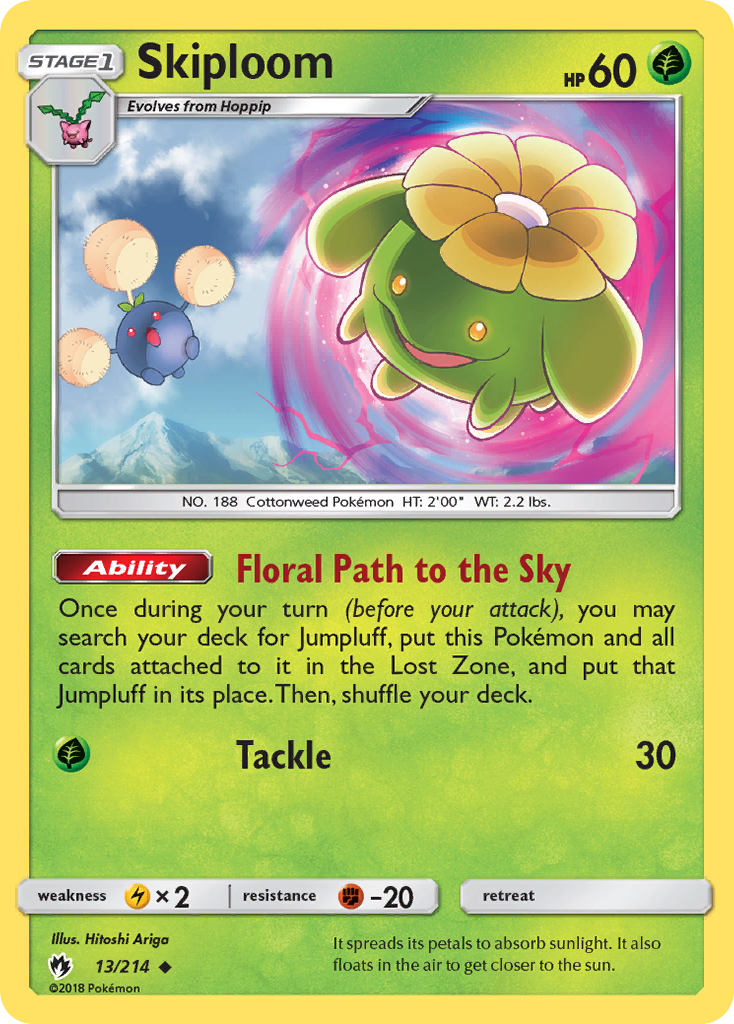 Skiploom (13/214) [Sun & Moon: Lost Thunder] Reverse Holofoil