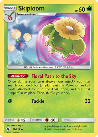 Skiploom (13/214) [Sun & Moon: Lost Thunder] Reverse Holofoil