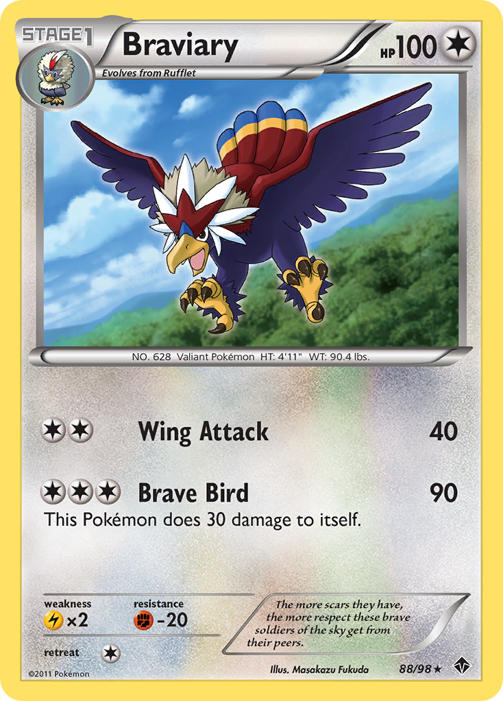 Braviary (88/98) [Black & White: Emerging Powers] Reverse Holofoil