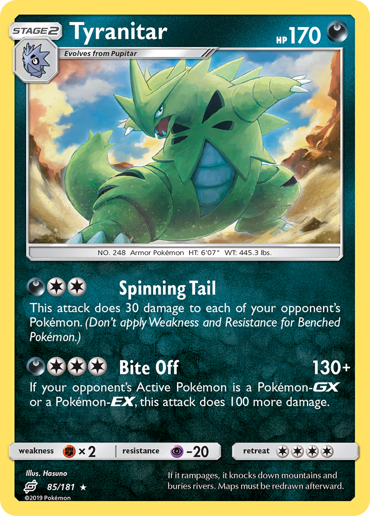 Tyranitar (85/181) [Sun & Moon: Team Up] Reverse Holofoil