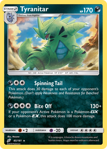 Tyranitar (85/181) [Sun & Moon: Team Up] Reverse Holofoil