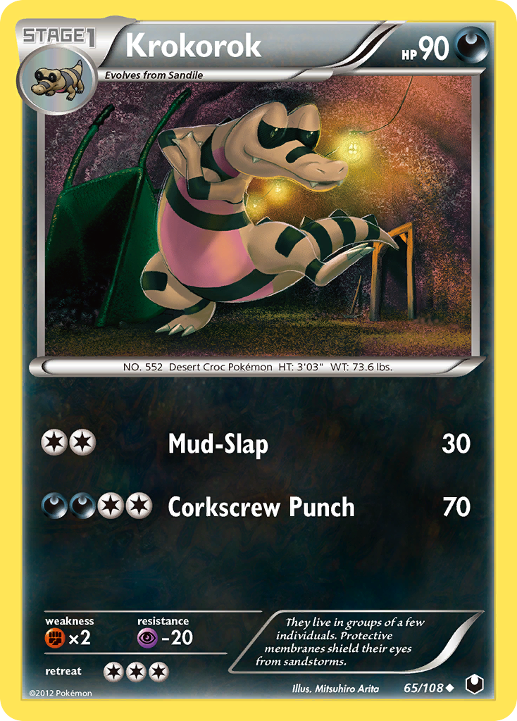 Krokorok (65/108) [Black & White: Dark Explorers] Reverse Holofoil