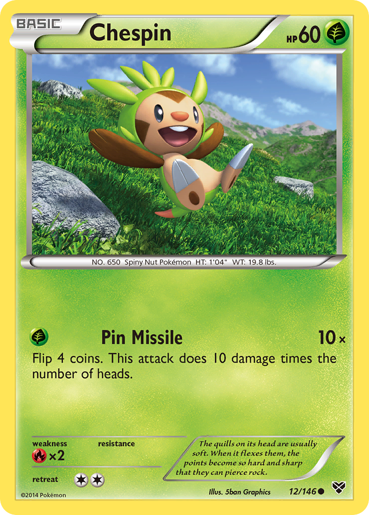 Chespin (12/146) [XY: Base Set] Reverse Holofoil