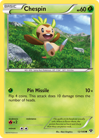 Chespin (12/146) [XY: Base Set] Reverse Holofoil