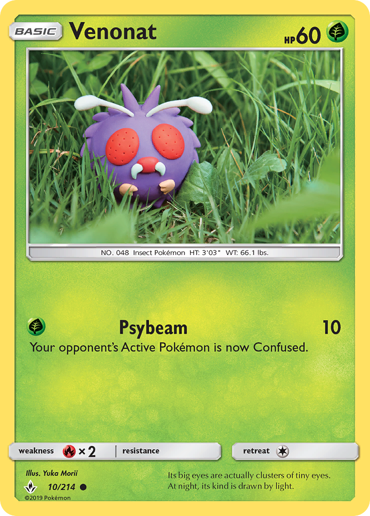 Venonat (10/214) [Sun & Moon: Unbroken Bonds] Reverse Holofoil