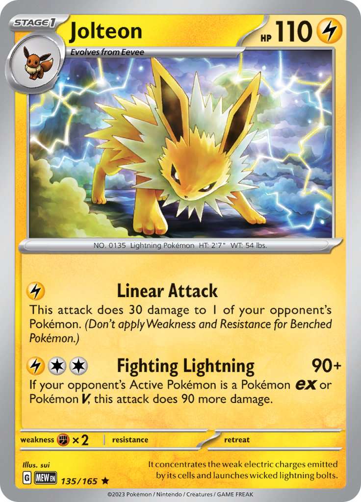 Jolteon (135/165) [Scarlet & Violet 151] Reverse Holofoil