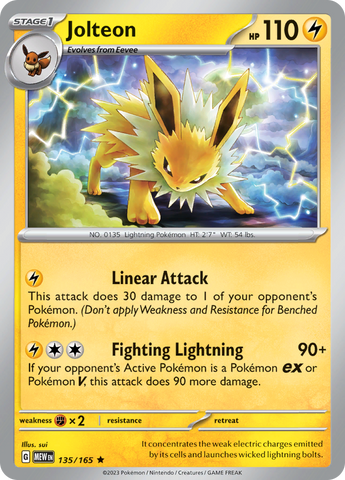 Jolteon (135/165) [Scarlet & Violet 151] Reverse Holofoil