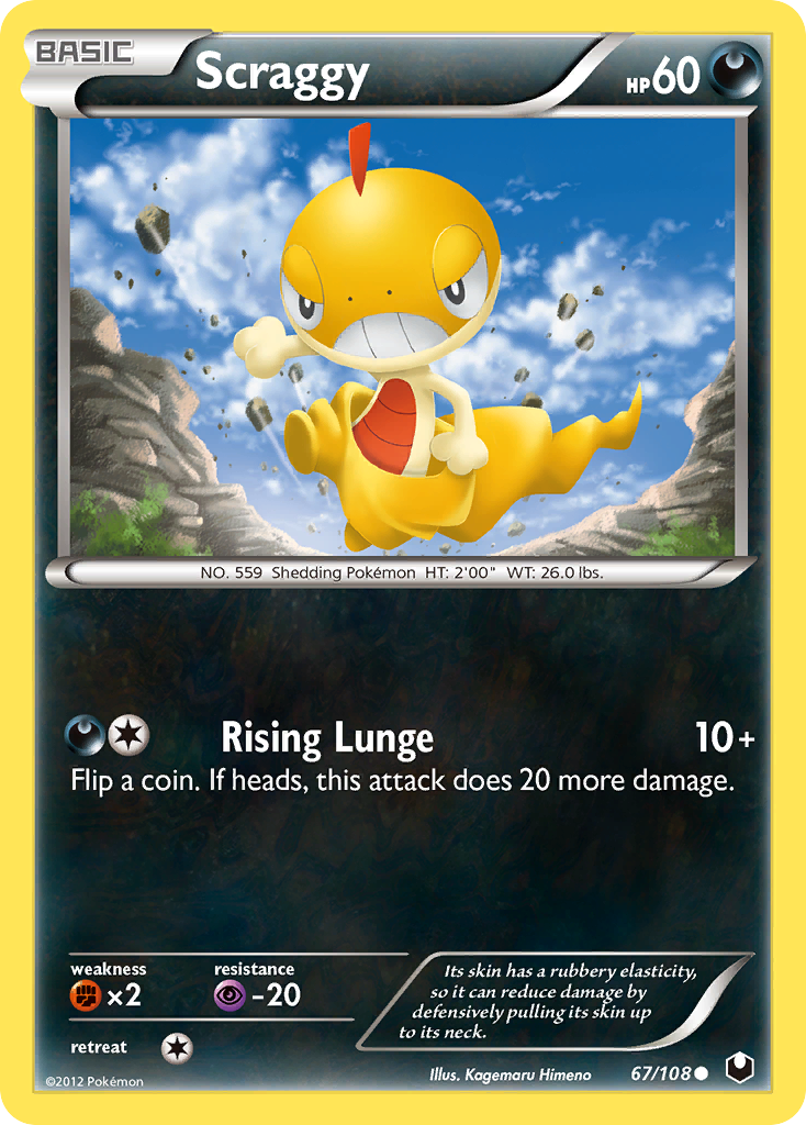 Scraggy (67/108) [Black & White: Dark Explorers] Reverse Holofoil