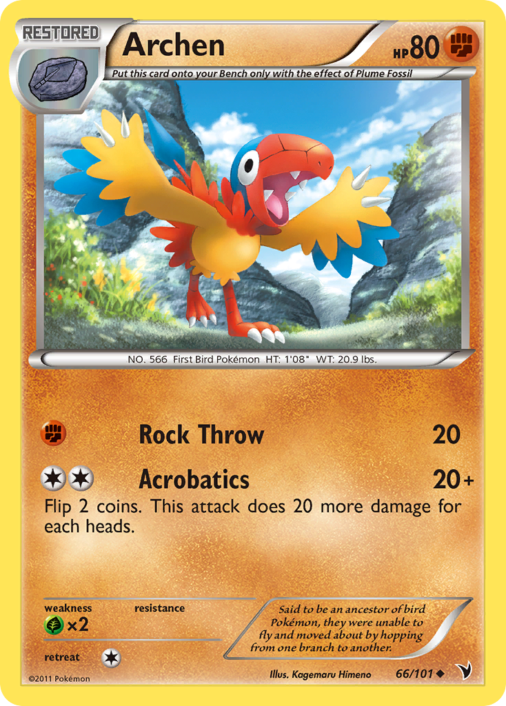 Archen (66/101) [Black & White: Noble Victories] Reverse Holofoil