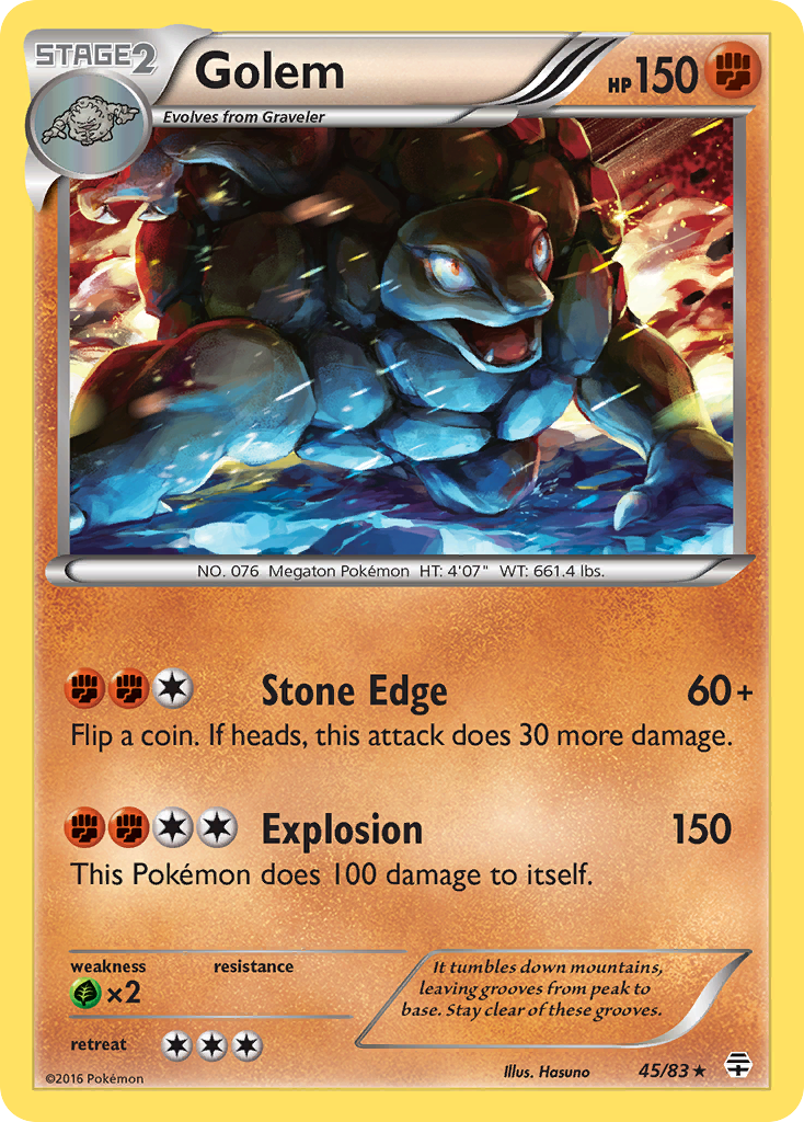 Golem (45/83) [XY: Generations] Reverse Holofoil
