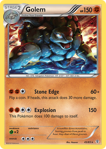 Golem (45/83) [XY: Generations] Reverse Holofoil