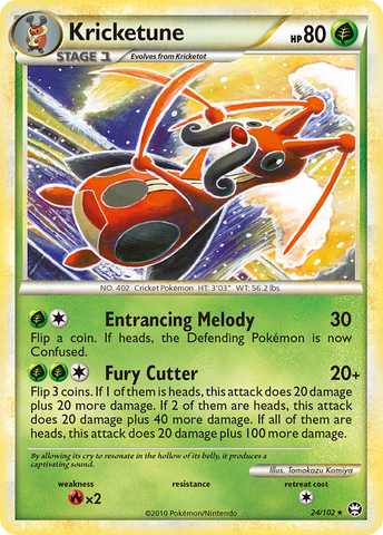Kricketune (24/102) [HeartGold & SoulSilver: Triumphant] Reverse Holofoil