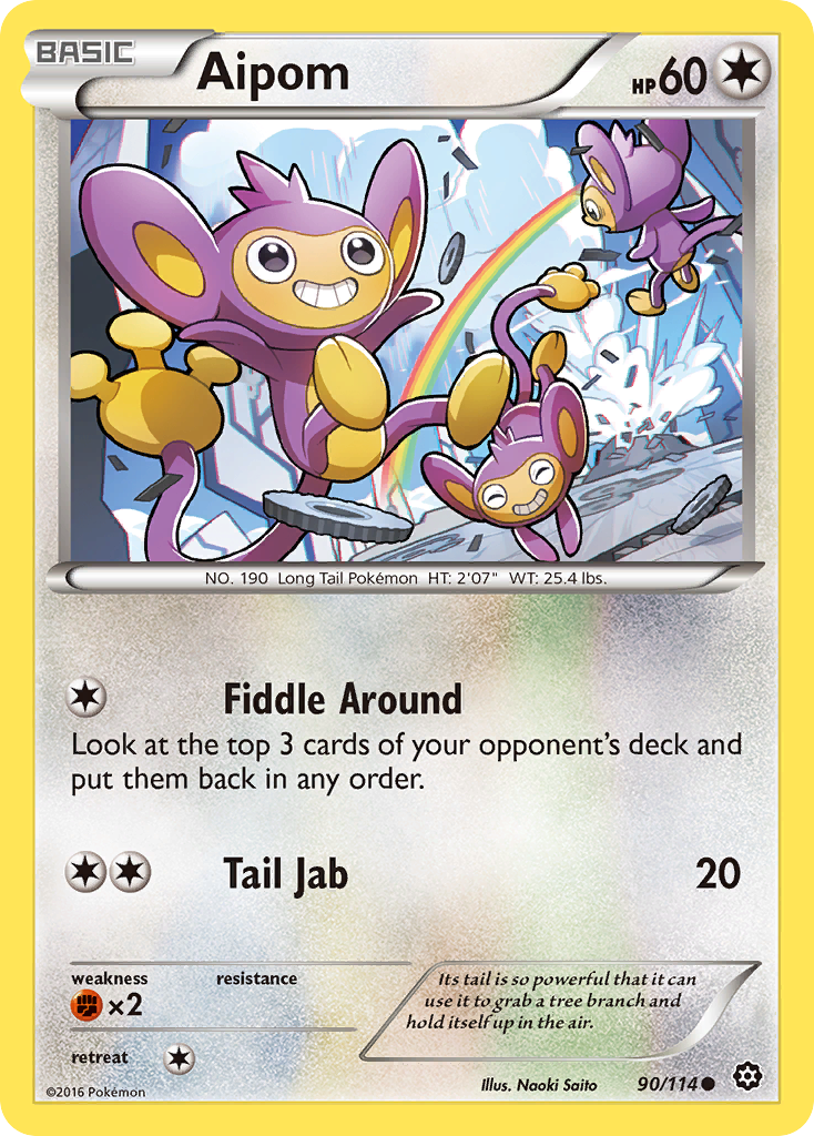 Aipom (90/114) [XY: Steam Siege] Reverse Holofoil