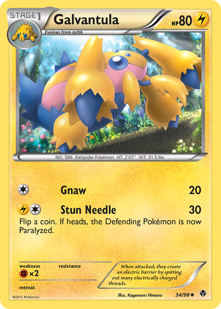 Galvantula (34/98) [Black & White: Emerging Powers] Reverse Holofoil