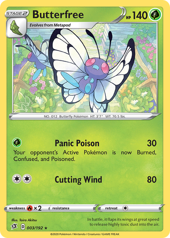 Butterfree (003/192) [Sword & Shield: Rebel Clash] Reverse Holofoil