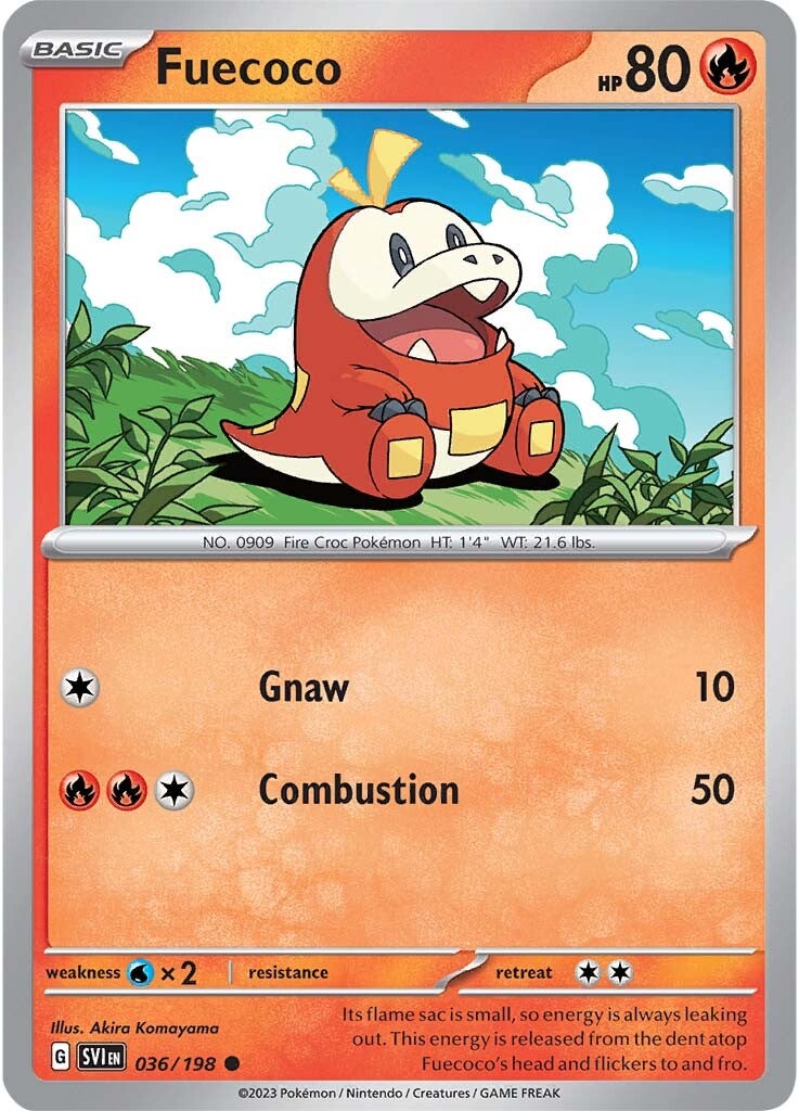 Fuecoco (036/198) [Scarlet & Violet: Base Set] Reverse Holofoil