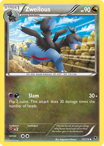 Zweilous (73/119) [XY: Phantom Forces] Reverse Holofoil