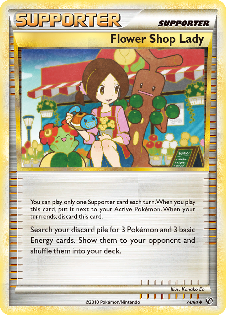Flower Shop Lady (74/90) [HeartGold & SoulSilver: Undaunted] Reverse Holofoil