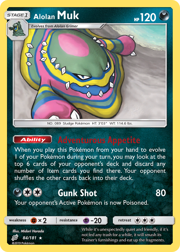 Alolan Muk (84/181) [Sun & Moon: Team Up] Reverse Holofoil