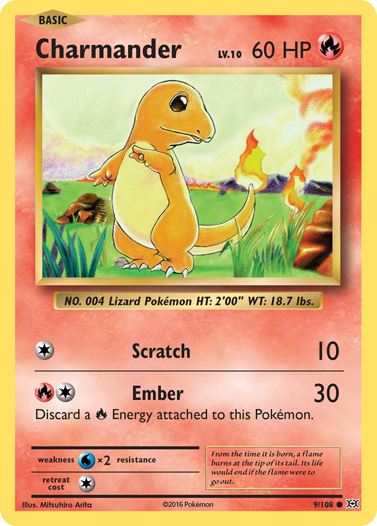 Charmander (9/108) [XY: Evolutions] Reverse Holofoil