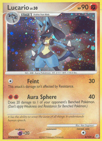 Lucario (6/130) [Diamond & Pearl: Base Set] Reverse Holofoil