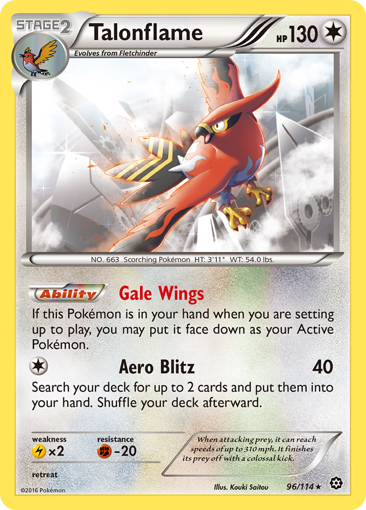 Talonflame (96/114) [XY: Steam Siege] Reverse Holofoil