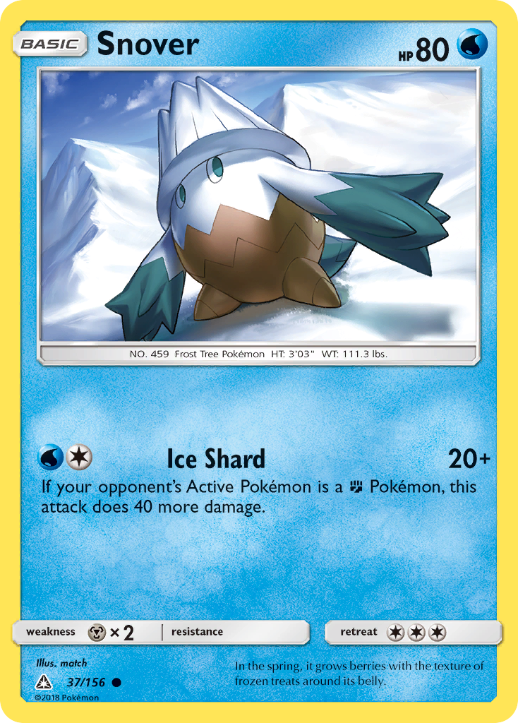 Snover (37/156) [Sun & Moon: Ultra Prism] Reverse Holofoil