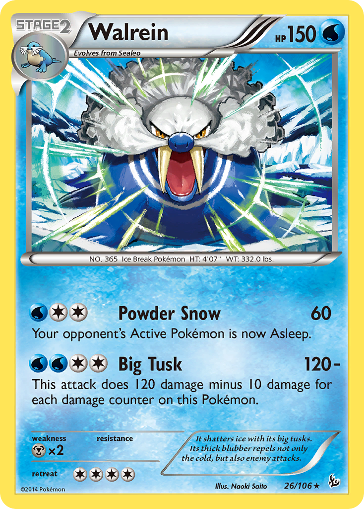 Walrein (26/106) [XY: Flashfire] Reverse Holofoil